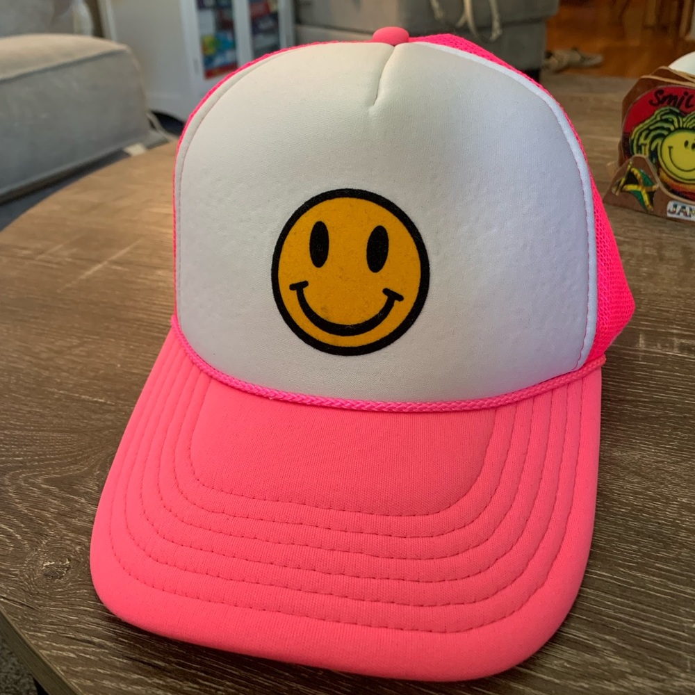 Smiley face trucker hat